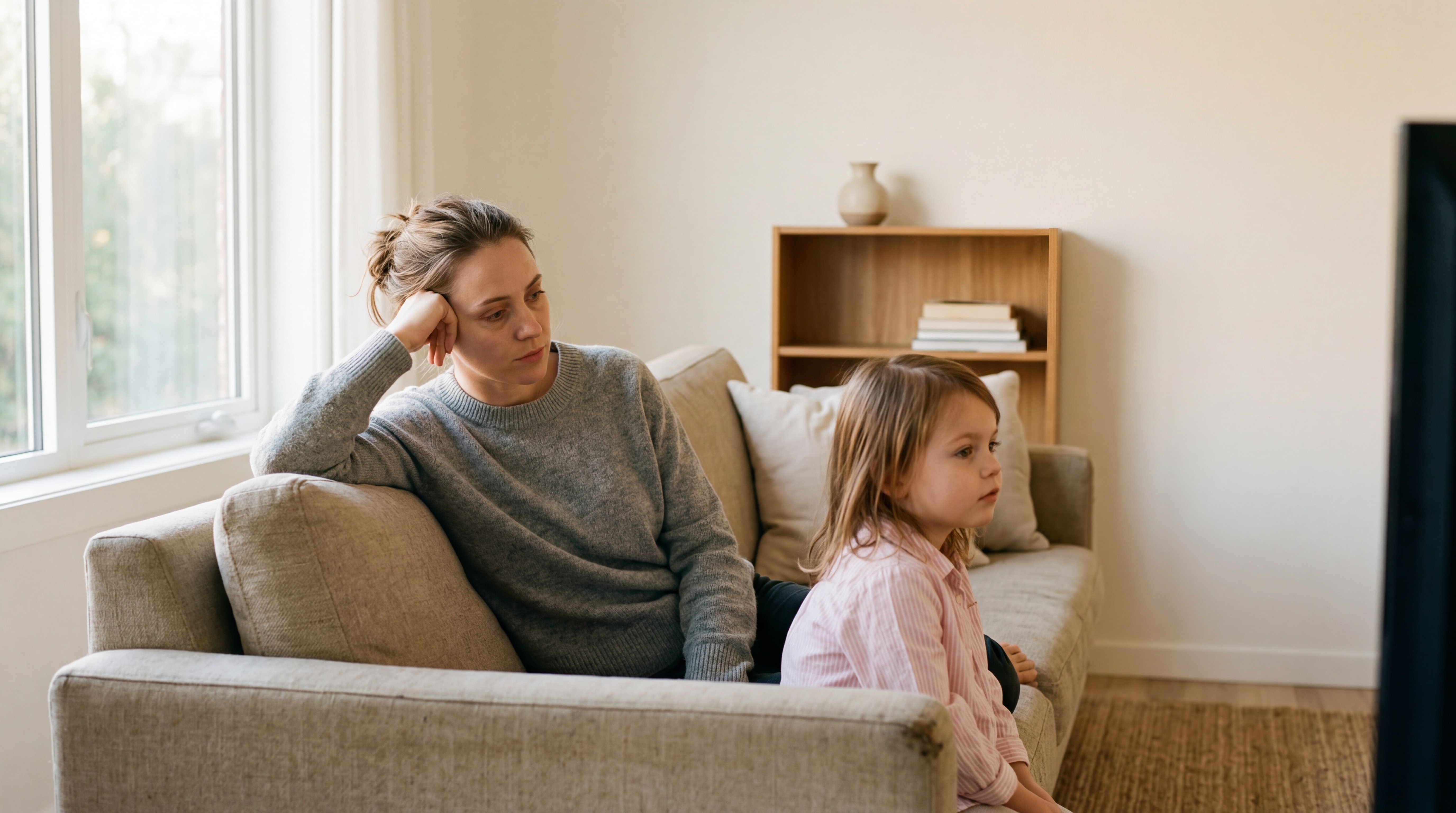 Parent and child in a calm moment