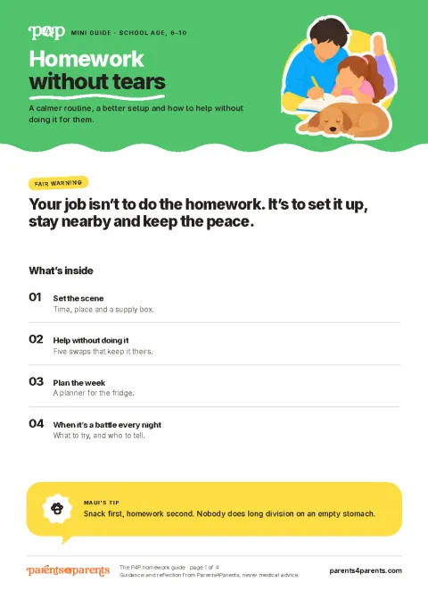 Page one of Homework Without Tears