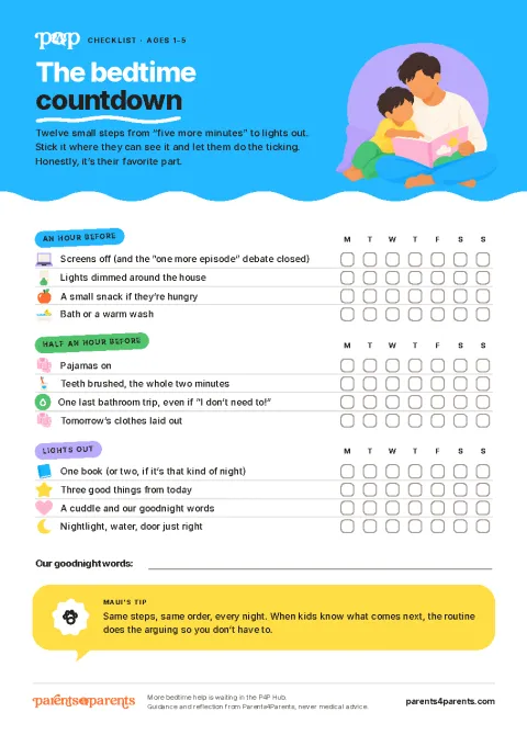 Page one of Bedtime Countdown